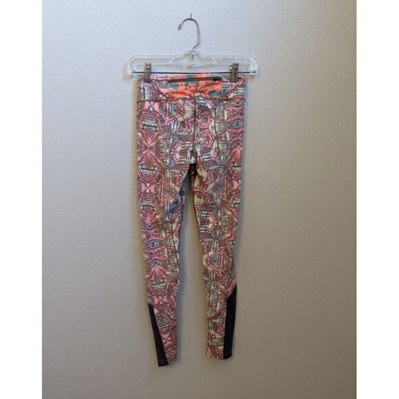 Maaji Womens Legging African Animal Print Abstract Gray/Orange X-Small - Picture 2 of 6